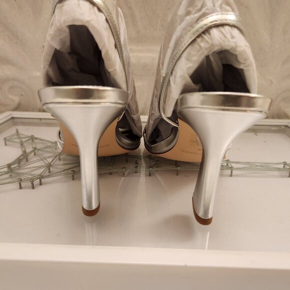 Marc Fisher "Hallan" Silver Heeled Sandals. NIB. Size Various - Picture 6 of 10